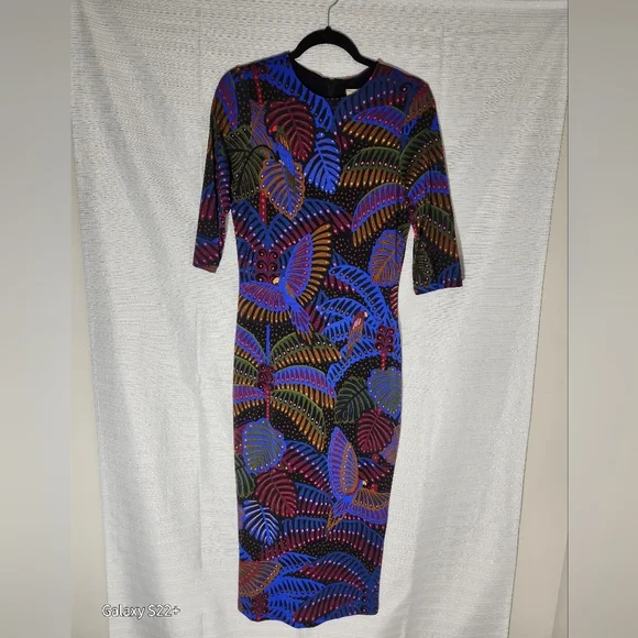 NWT FARM RIO SZ M. Multicolor Patterned Women's Dress - Picture 5 of 15